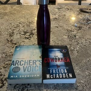 2 Books & Water Bottle BundleThe CoWorker, Archer’s Voice & Athleta Swell bottle